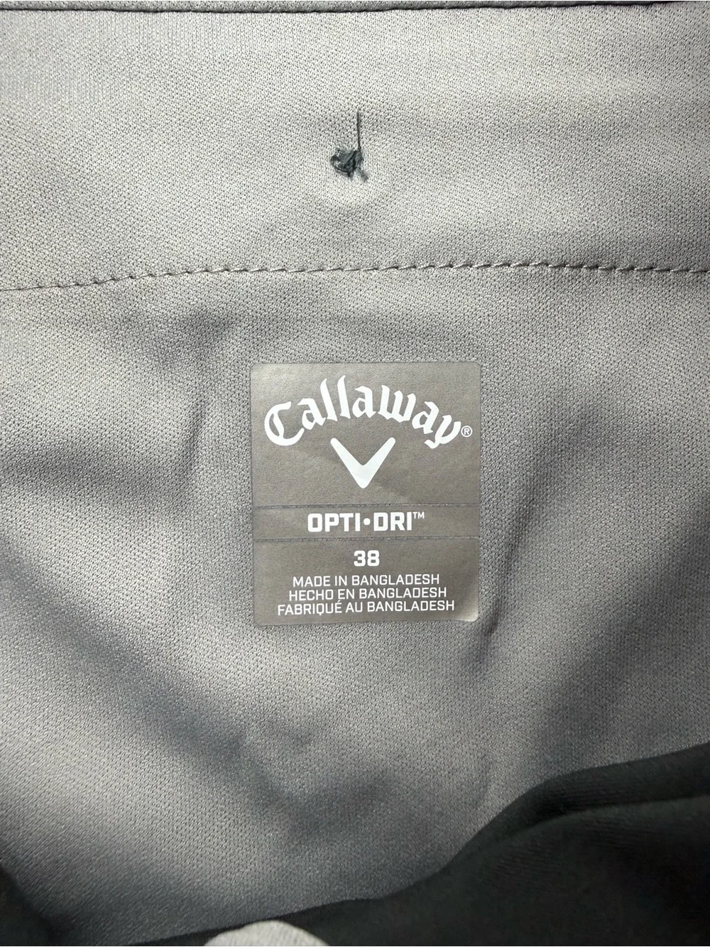 Men’s Callaway Golf Shorts NWT Size 38 Black 8” Inseam